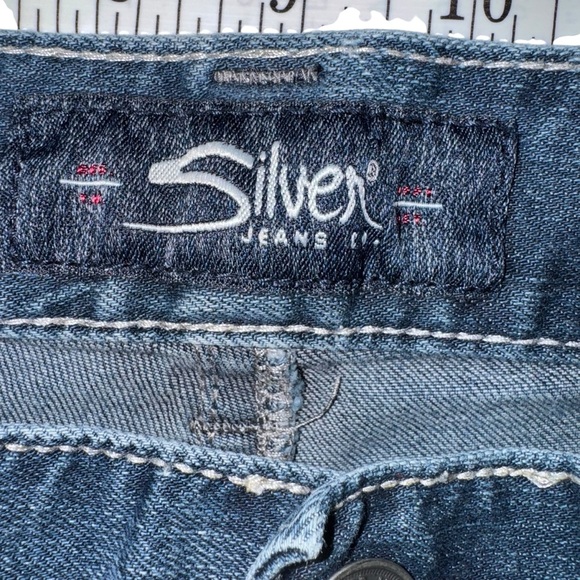 Silver Jeans Co Eddie Jeans Men’s Size 34X34 Blue Relaxed Tapered Cut Dark Wash - Picture 5 of 12